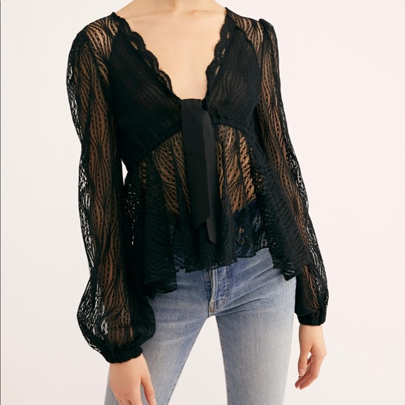 Free People Luisa Top in Black